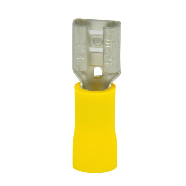 Gardner Bender Disconnect Terminal, 600 V, 12 to 10 AWG Wire, 14 in Stud, Vinyl Insulation, Yellow 10-145F